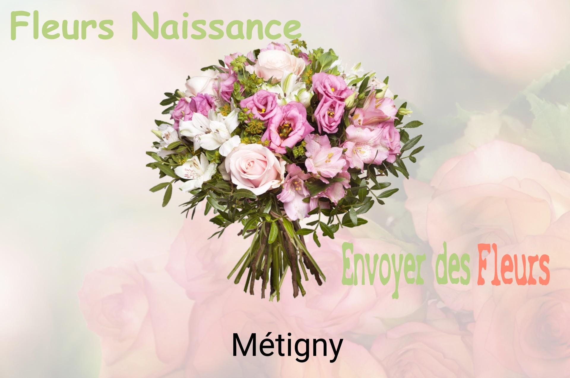 Bouquet de fleurs de naissance livré à Métigny